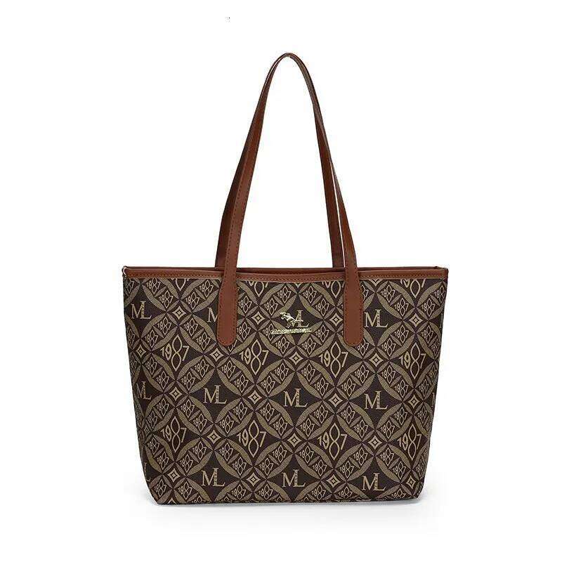 Cross-border printed tote bag for women, new style, single shoulder bag, large capacity, fashionable and trendy, high-quality te XJ260306