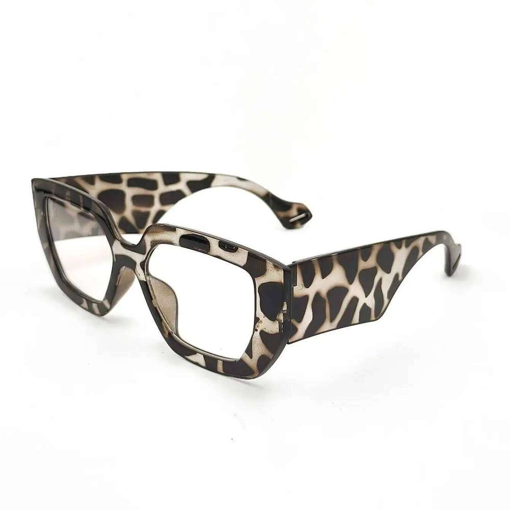 1pc Women's Square Large Frame Fashion Flat Mirror Summer Autumn Daily Travel School Decoration Glasses Z260306