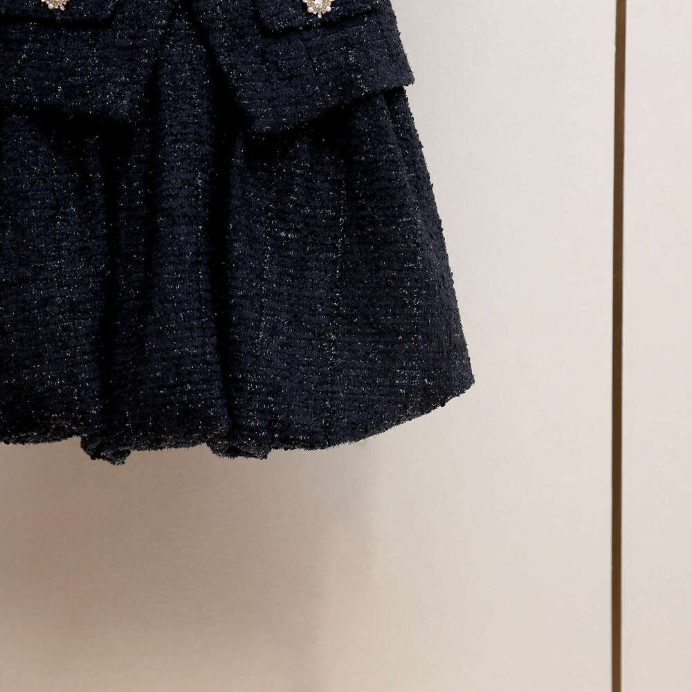 2026 autumn and A13 winter new elegant social celebrity style high-end exquisite shiny artificial two-piece short floral lace dress