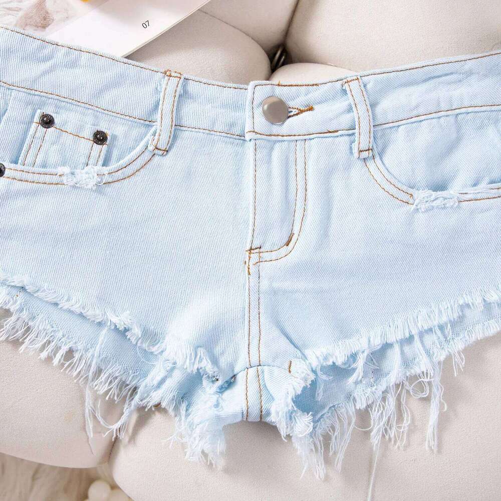 New Summer Fashion Sexy Low Waist Ripped Women's Denim Shorts Hot Pants Jeans Ropa De Mujer XJ260306