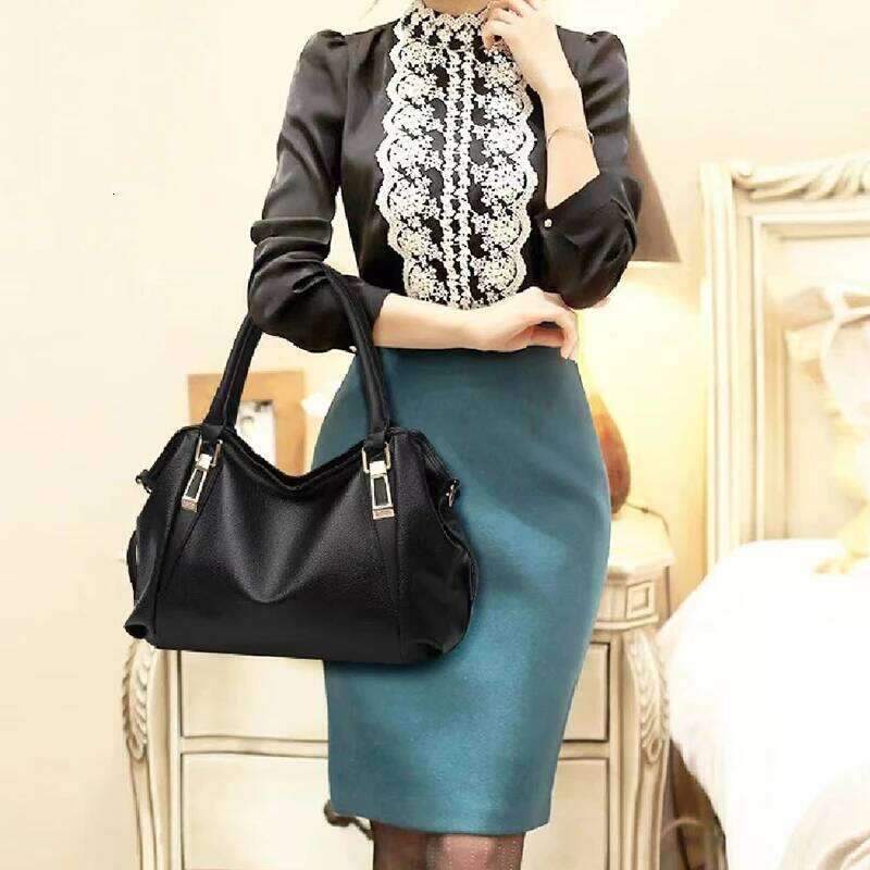 Casual Fashion Women Shoulder Solid Color Soft Large Capacity Bag Crossbody Handbag XJ260306