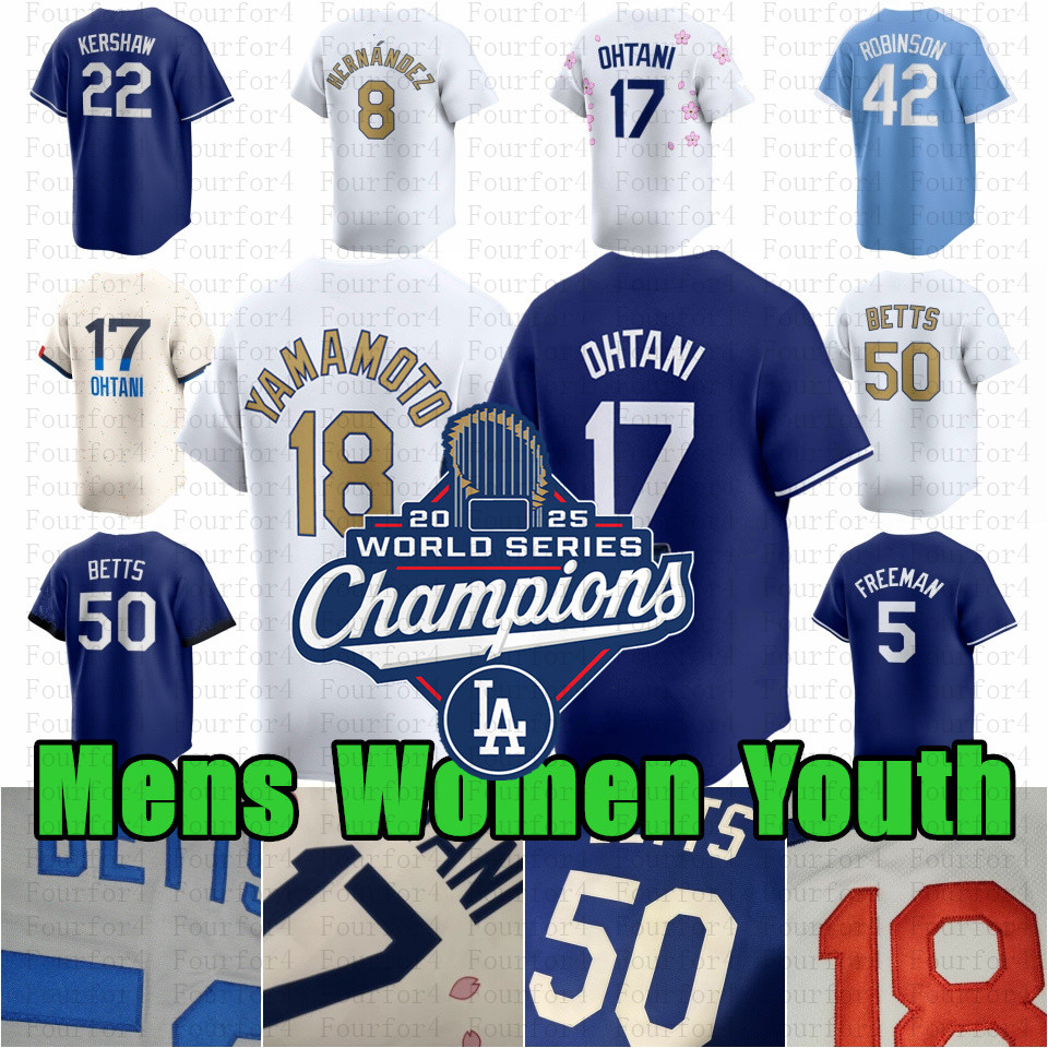 Mookie Betts Shohei Ohtani Baseball Jersey Freddie Freeman Yoshinobu Yamamoto La Enrique Hernandez Los Angles Sasaki Kyle Tucker Dodgers Tommy Edman Blake Snell
