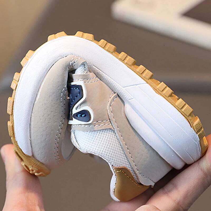 Summer Spring Boys Girls Soft Outdoor Sports And Leisure Forrest Shoes Lace-up White Non-slip Wear-resistant Mesh