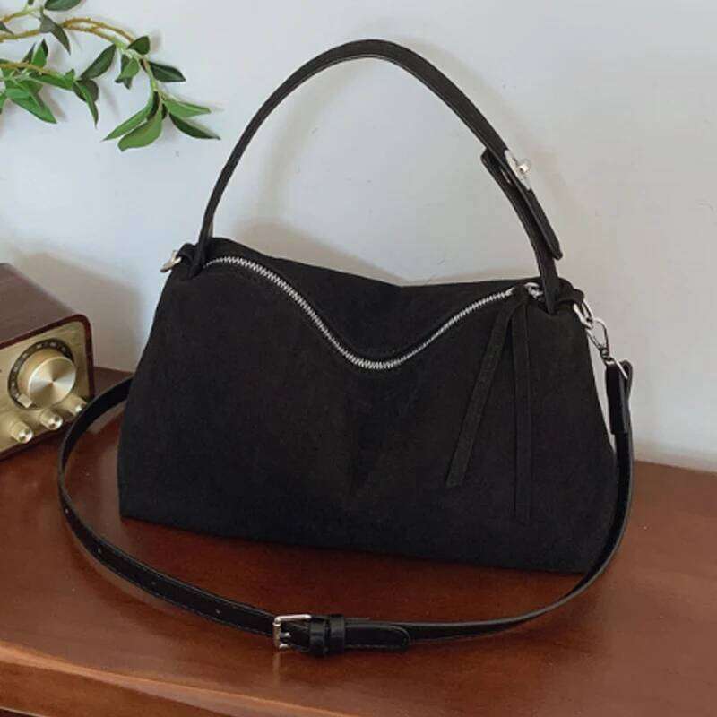 Fashion Women Handbag 2025 Autumn/Winter New Collection Suede Leather Crossbody Women's Simple Large Capacity Shoulder Bag XJ260306