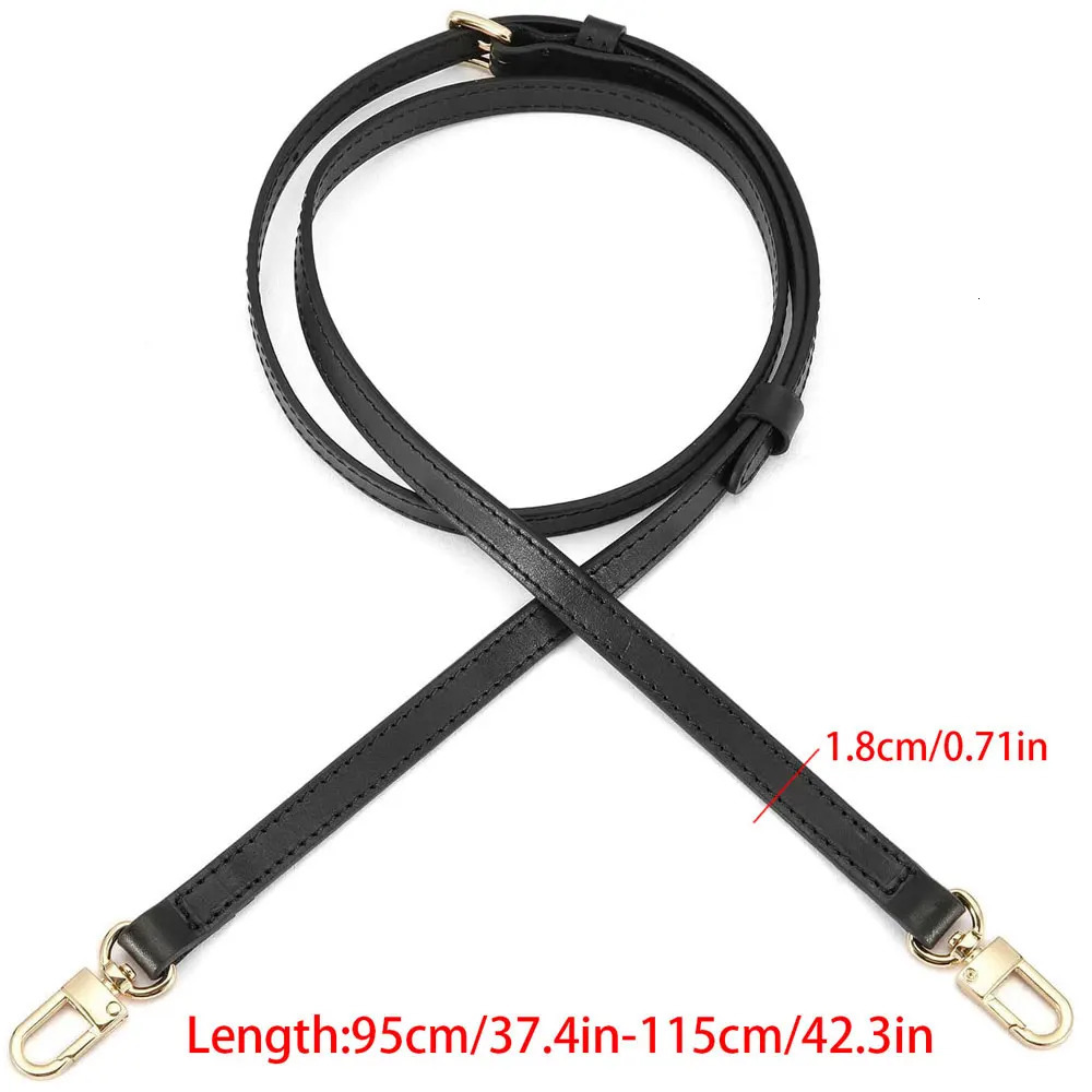 1Pcs Adjustable Replacement Strap Cross Body Bag PU Leather Shoulder Strap For Small Bags Pochette Black Strap Width 18cm260228