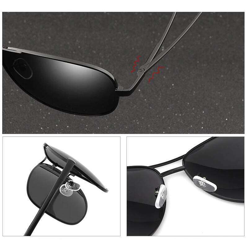 Classic Pilot Photochromic Sunglasses Men Women Fashion Chameleon Polarized Sun Glasses Male Driving Change Color Night Vision Z260306