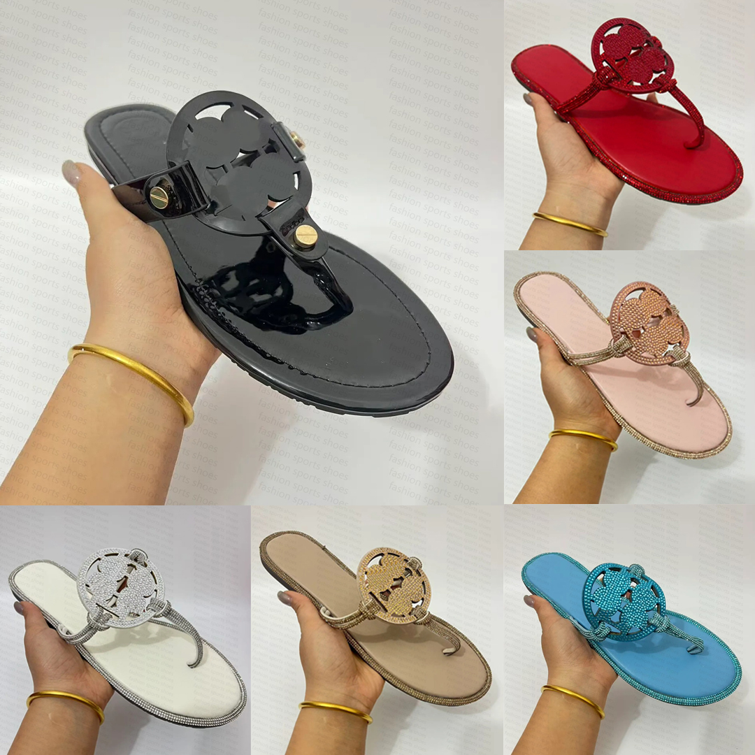 Designer Sandals Womens Slippers White Black Pink Red Blue Brown Fashion Slides Summer Beach Flat Leather Flip Flops Lady Scuffs Casual Shoes 35-42