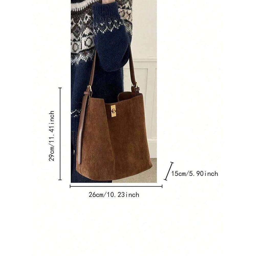 2025 New Autumn/Winter Retro Suedette Crossbody Large Capacity Shoulder Fashion Leisure Commuter Women's Bag XJ260306