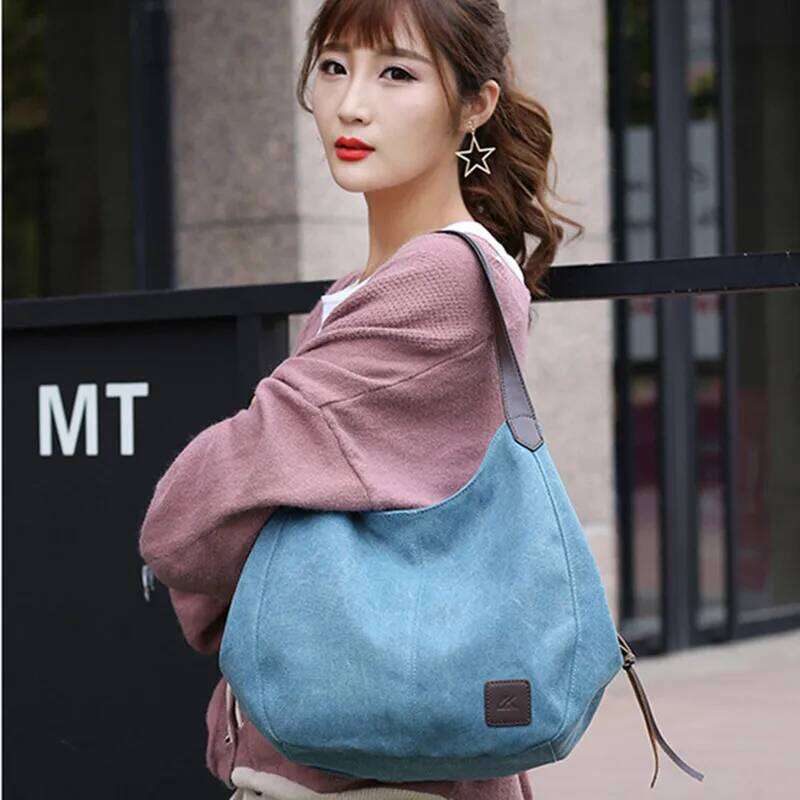 Large Capacity Canvas Shoulder Casual Top-Handle Daily Use Handbag Lady Shopping Totes Travel Bag Purse bolso XJ260306