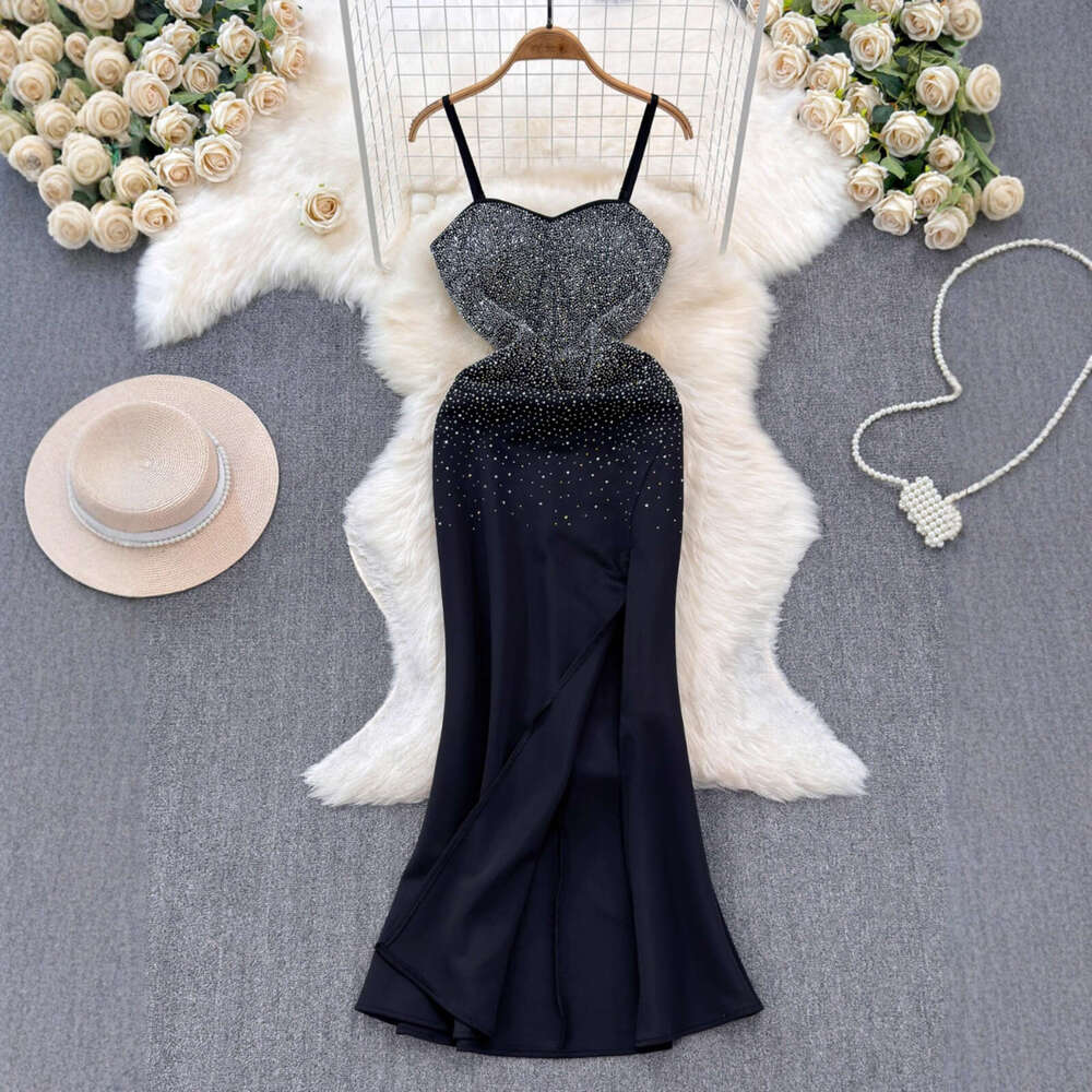 Designer women's high-end A12 light luxury niche elegant long summer shoulder strap suitable for car models and owner's birthday dresses