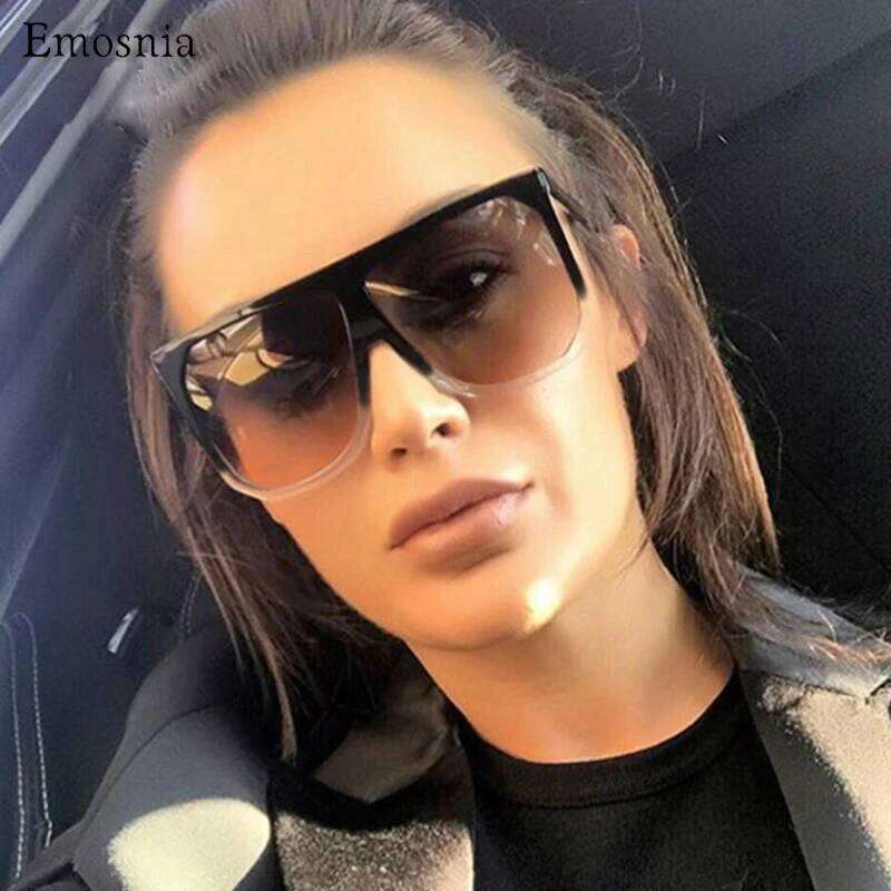 Fashion Brand Oversized Sun Glasses Female Black Brown Shades for Men Ladies Lunette Femme Oculos Sexy Square Sunglasses Women Z260306