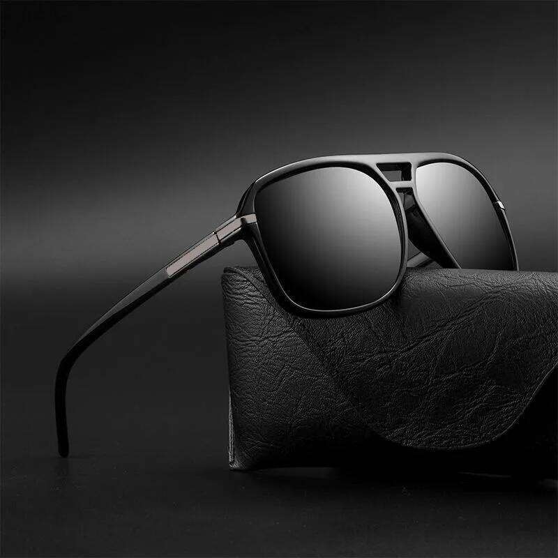 New Large Frame Square Sunglasses Men's Driving Fashion Sun Glasses Men Outdoor Fishing Polarized Eyewear UV400 Oculos De Sol Z260306
