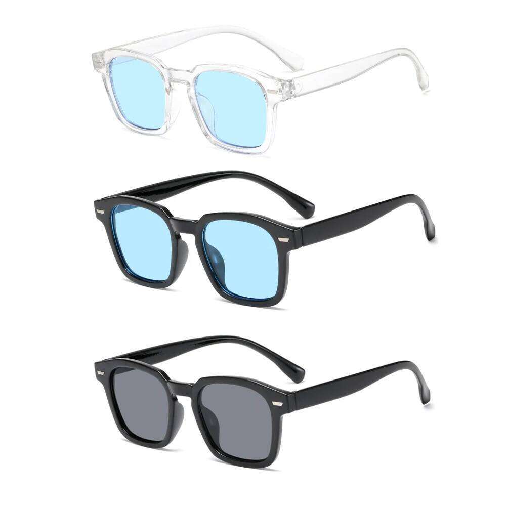 RMM brand 3pcs/set high-quality new polygon meter nail square Fashion men hip hop glasses retro sunglasses women Z260306