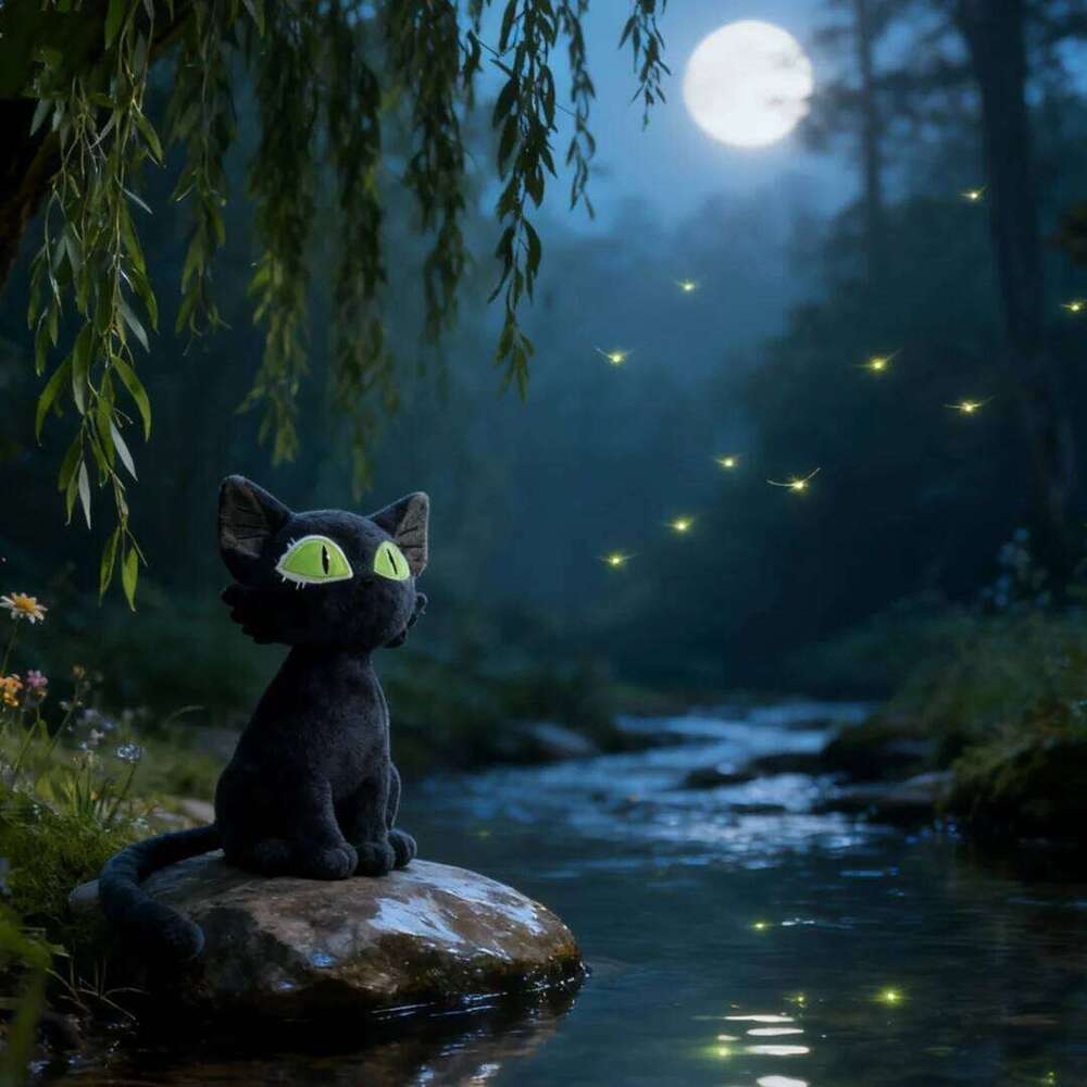 23cm Daijin Cosplay Plush Cartoon Plushies Anime Suzume Disguise Figurine Mascot Black Cat Birthday Xmas Gifts for Kids Fans R260908 - view 3