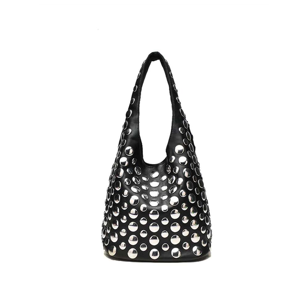 Ladies' single room handbag, rivet fashion commuter bag, bucket bag XJ260306
