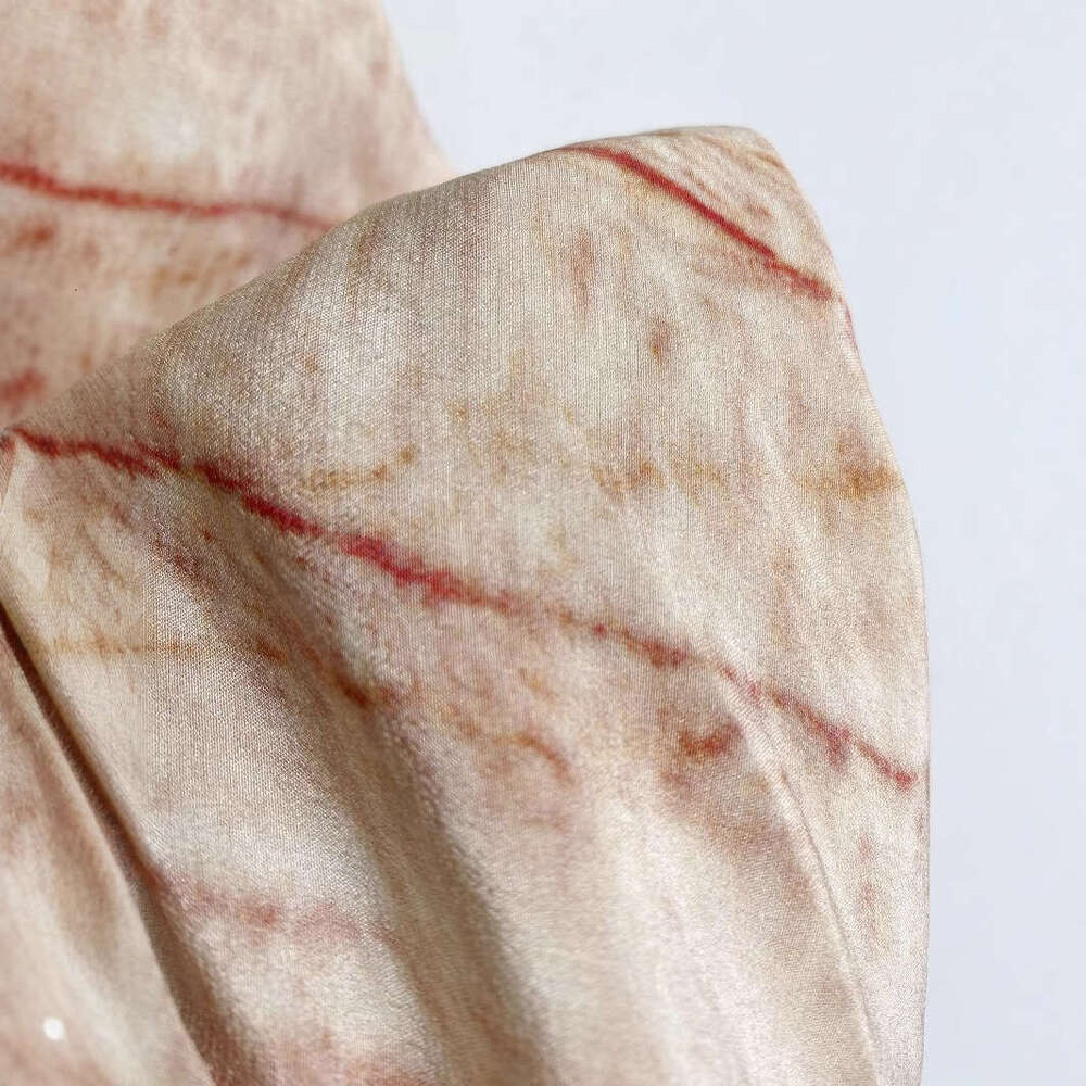 2026 Designer Women's Spring and Summer European and American Loose Fit Elegant Silk Printed Tie Dress Dress