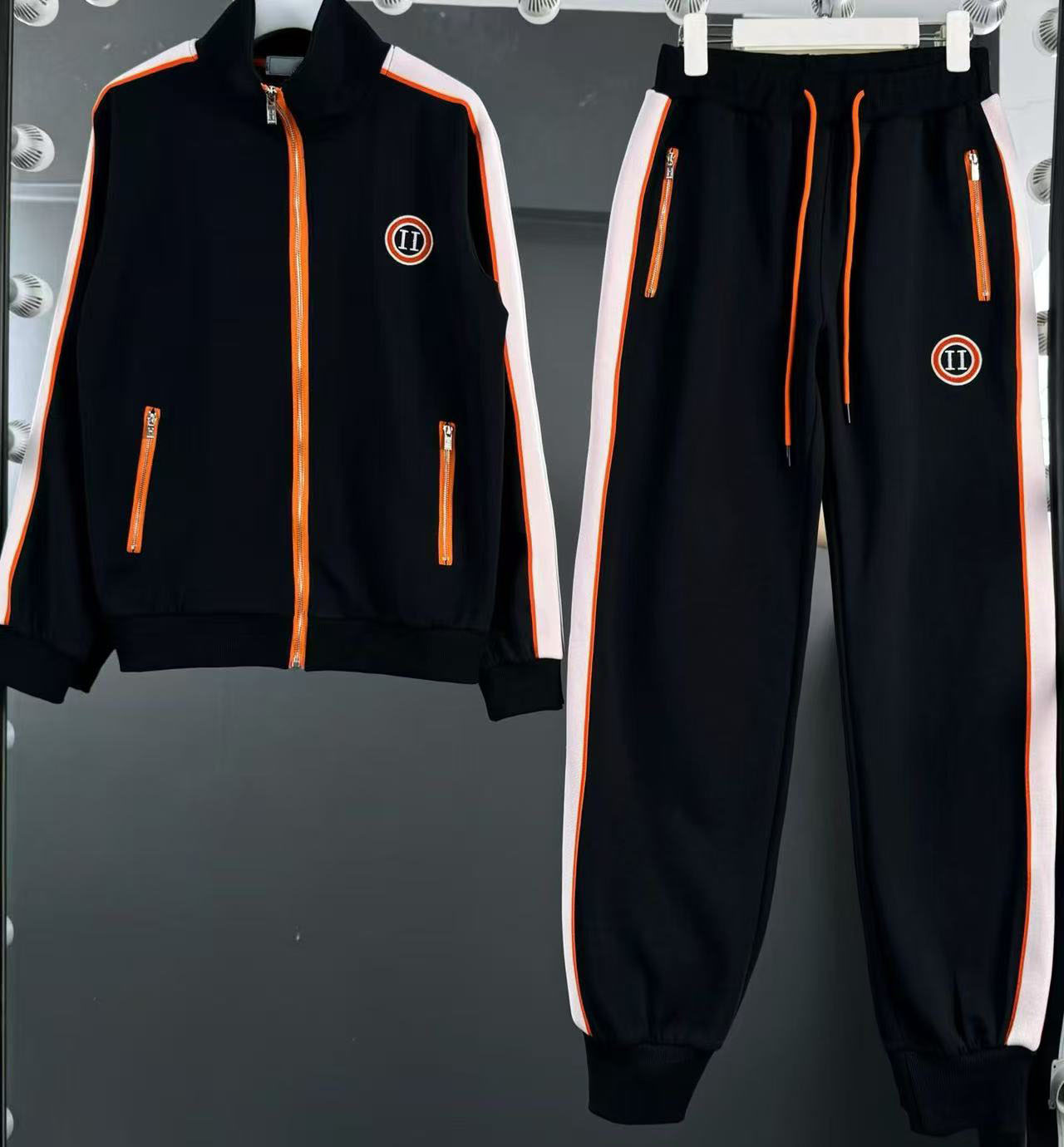 Women's Tracksuits womens 2-piece print sports suit sportswear jogging suit womens hooded sportswear suit clothes