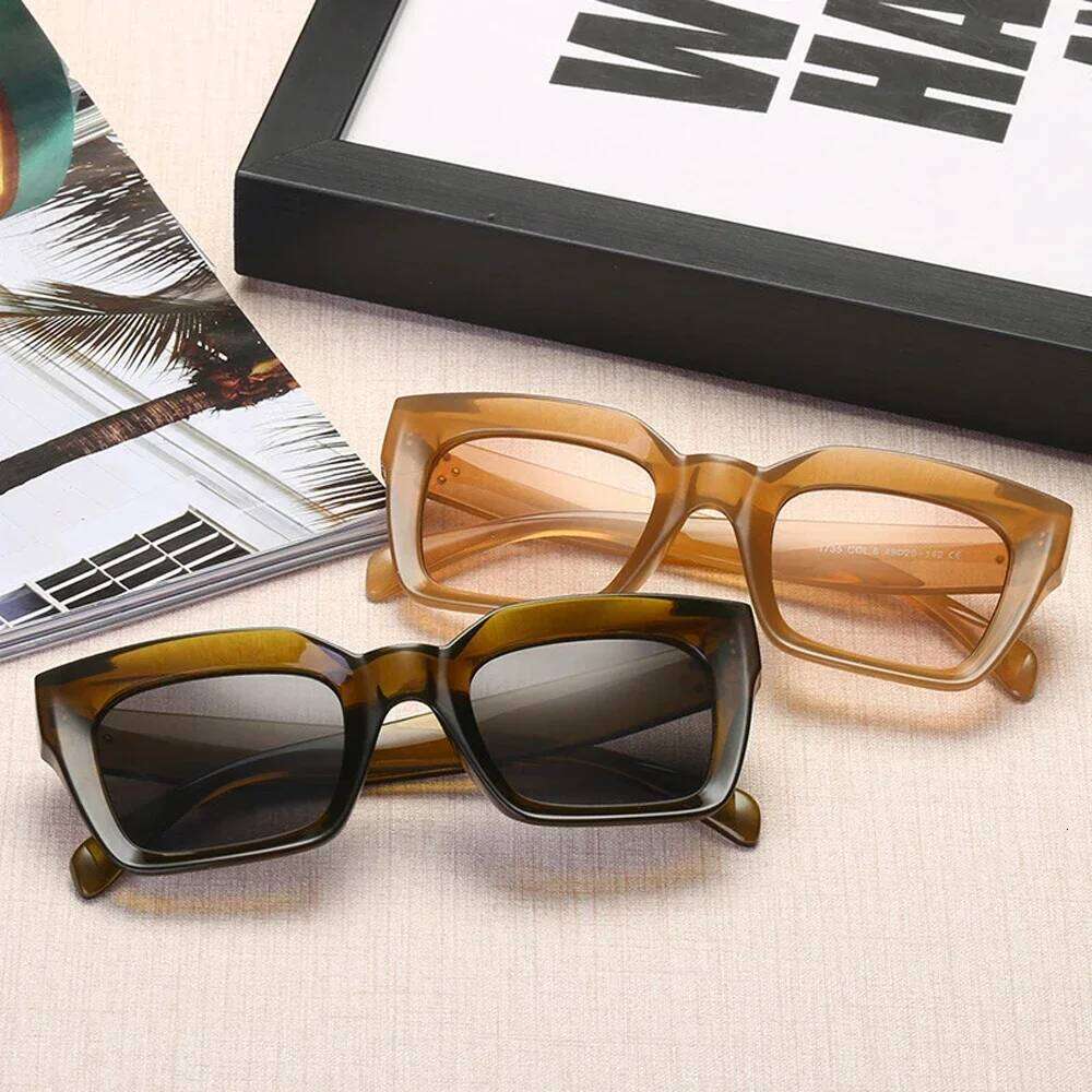 MUSELIFE 2025 New Square Cat Eye MEN Sunglasses Vintage Design Sun Glasses For Male Eyewear UV400 Z260306
