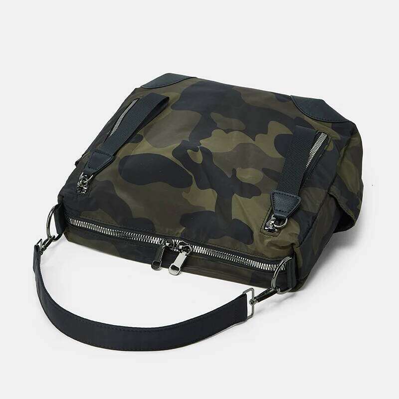 Tote Women's Daily Travel Single-Shoulder Bag; Leisure Camouflage Nylon Crossbody Bag XJ260306