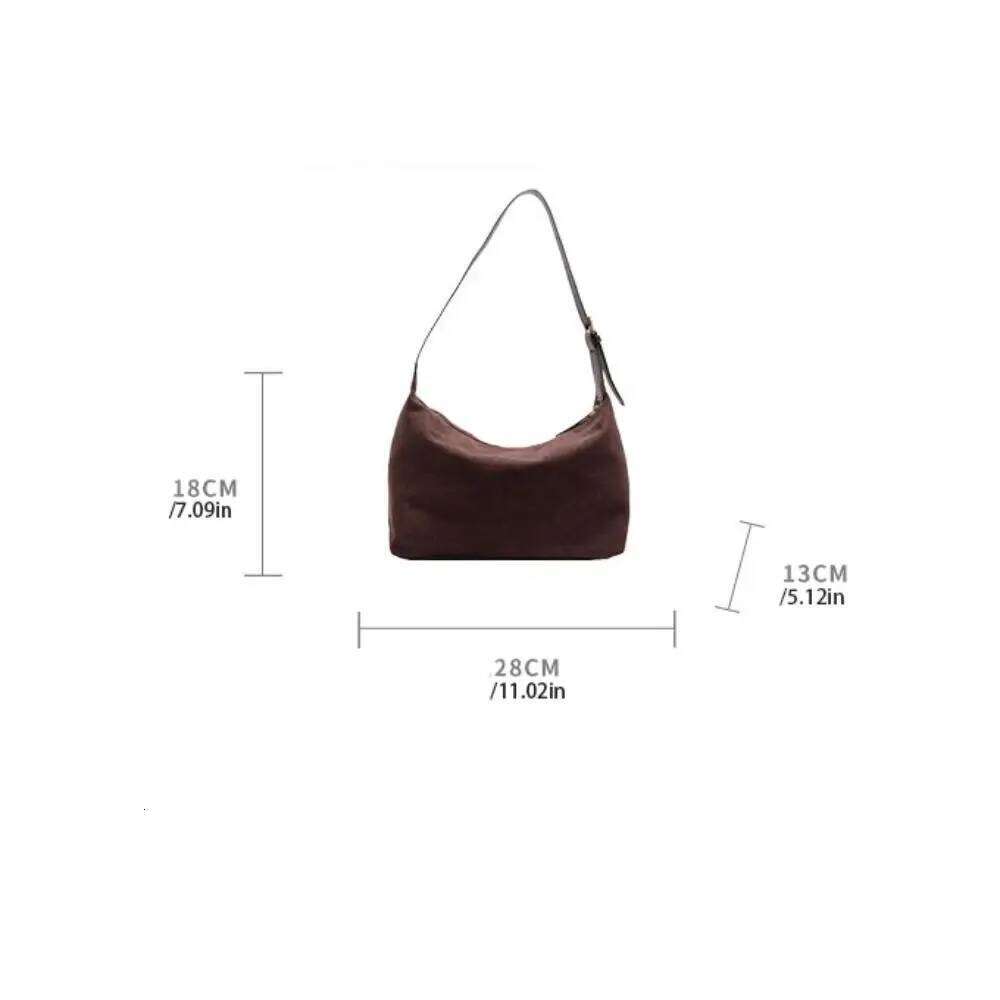 Casual Handbag Suede Shoulder Solid Color Fashion Hobo Korean Style Large Capacity Ladies Tote Bag Shopping XJ260306
