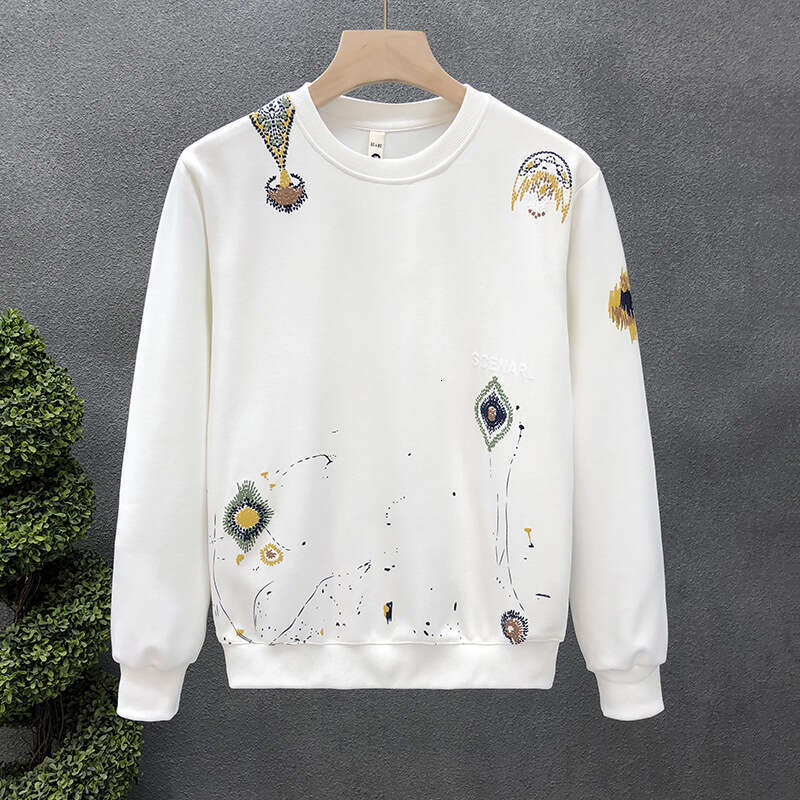 High-End Stylish Casual Sweatshirt For Men Trendy Brand Handsome Pullover Jacket Spring And Autumn New Men's Top Luanyun