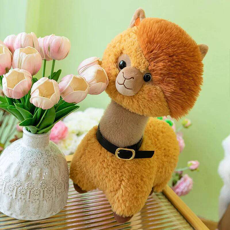 1pc 37cm/14.56in Cool carrot tail alpaca plush toy creative home ornament couple doll birthday gift R260908 - view 6