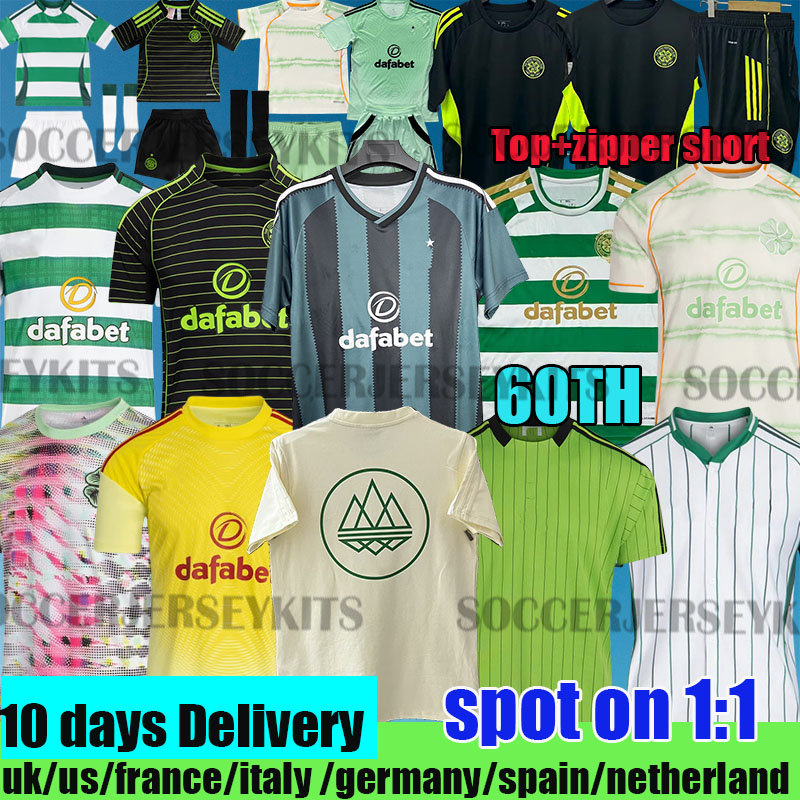 celticfc jersey 25 26 soccer jerseys celts jersey 2026 home green away yellow football shirts men kids sets kit 25 26
