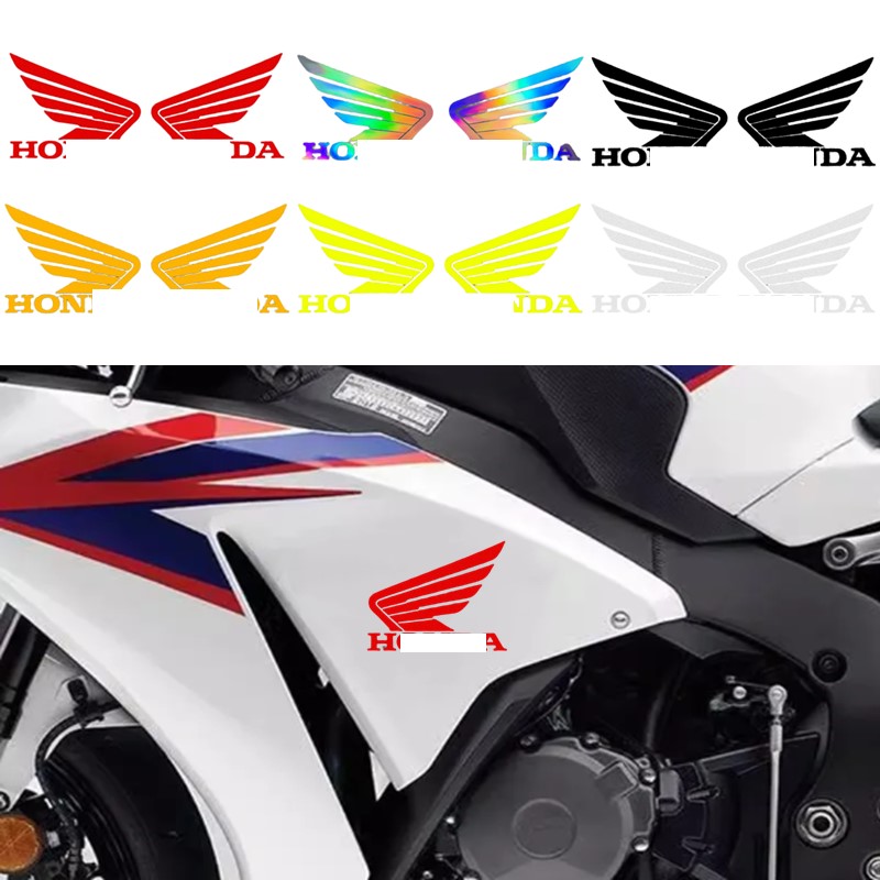 Sticker For wing mark honda autobike Transfer type with reflection Motorcycle Custom Black Red Gold Silver Hot Sale code87