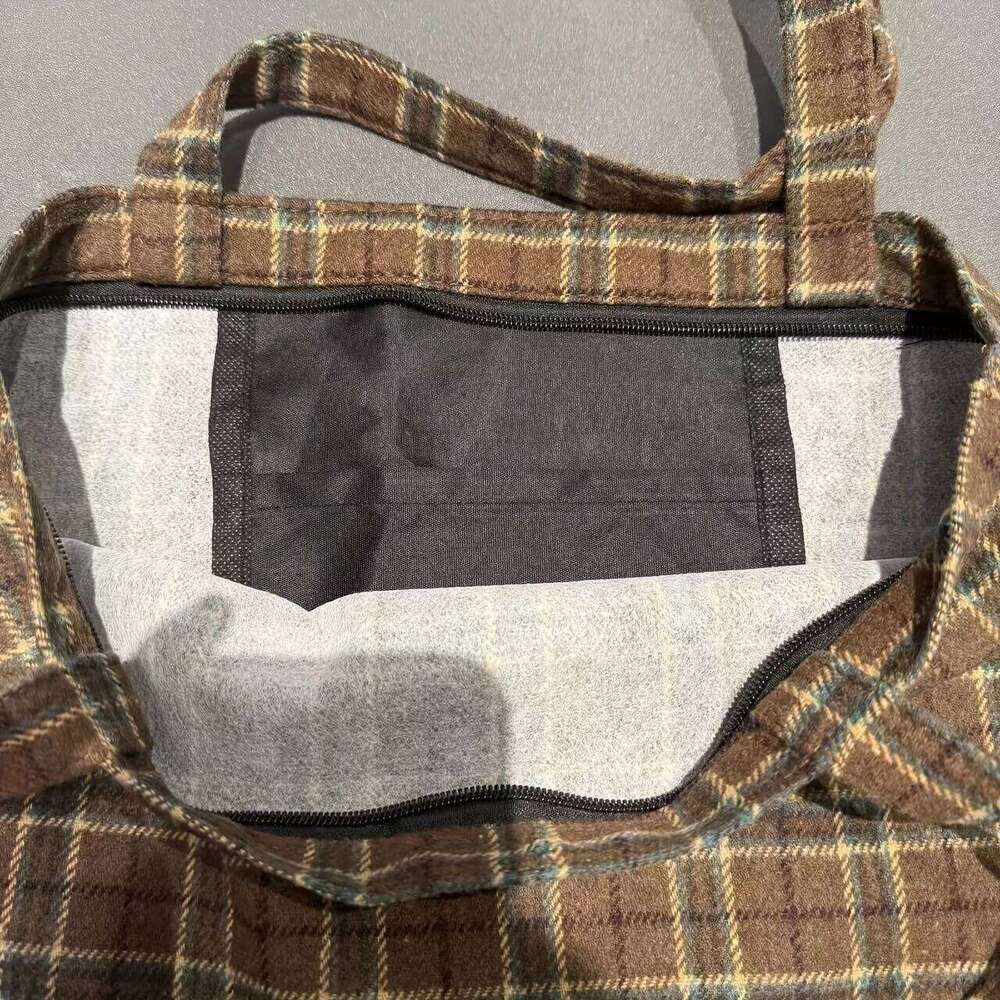 Autumn and winter checkered tote ins laid-back single-shoulder bag, large-capacity handbag, for daily commuting XJ260306