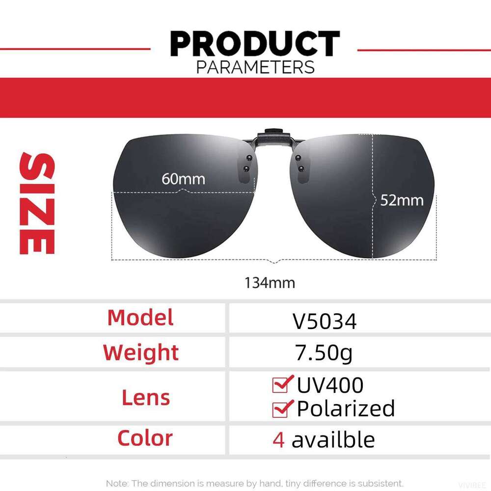 VIVIBEE Mirror Blue Men's Polarized Flip Up Clip On Sunglasses Night Driving UV400 Grey Lens Fishing Fashing Clips for Mypoic Z260306