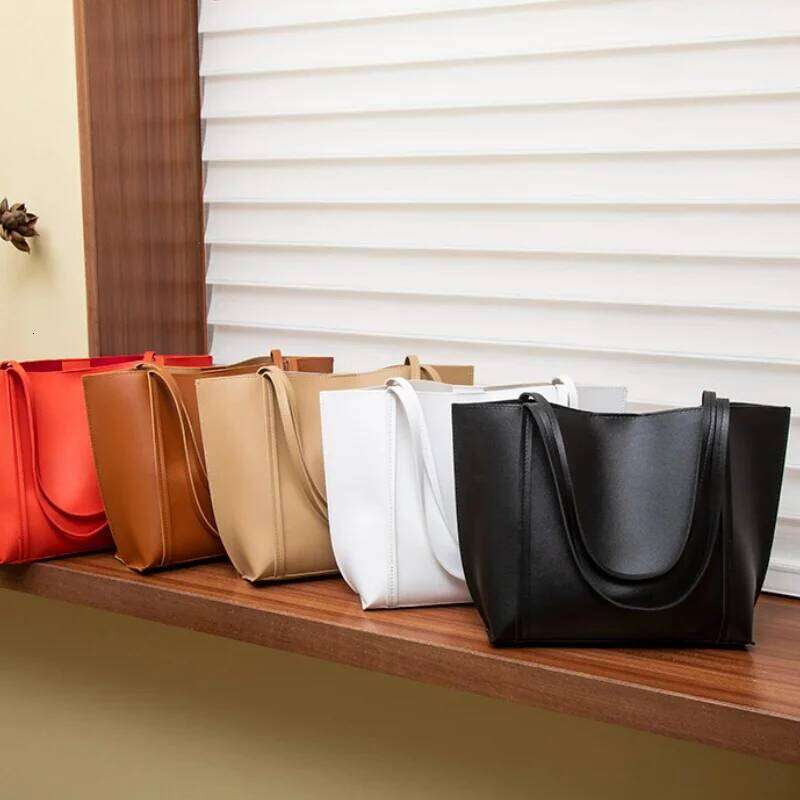 Tote Bags Simple large-capacity shoulder women's solid color minimalist style fashion tote bag travel light and XJ260306