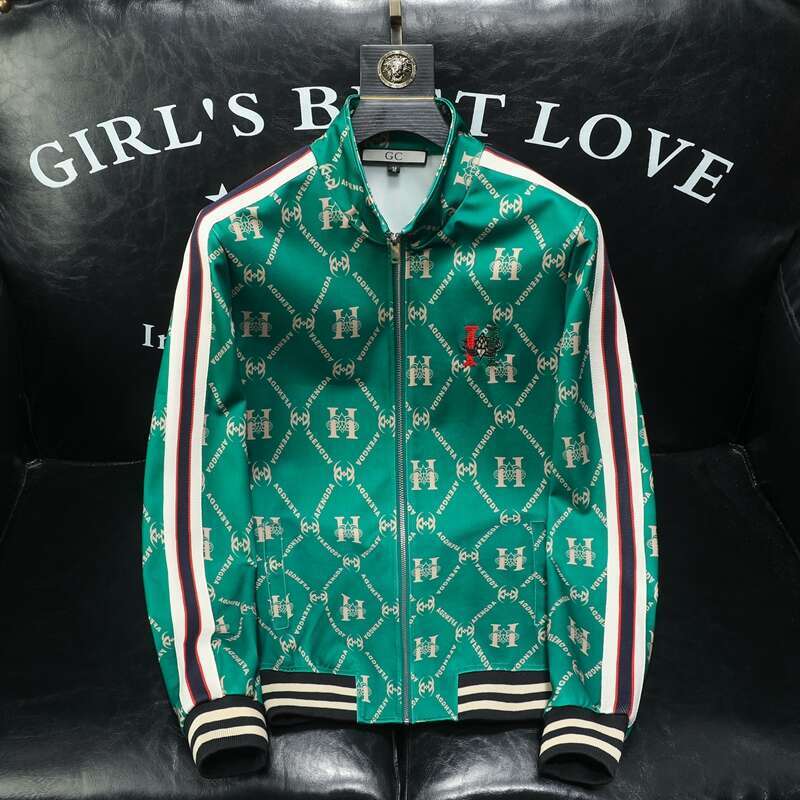 New Four Seasons Stand Collar Cardigan Trendy Sweatshirt Jacket Coat European Fashion Brand Men's Clothing Luanyun