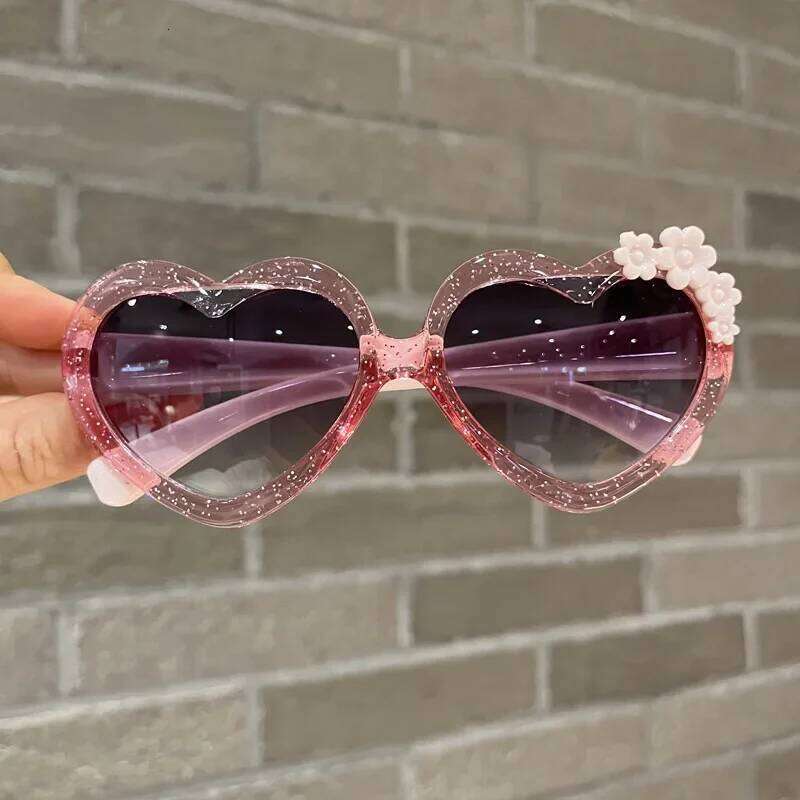 Girls Boys Cute Cartoon Flower Sunglasses Outdoor Sun Children Lovely Vintage Glasses Protection Classic Kids Eyewear Z260306