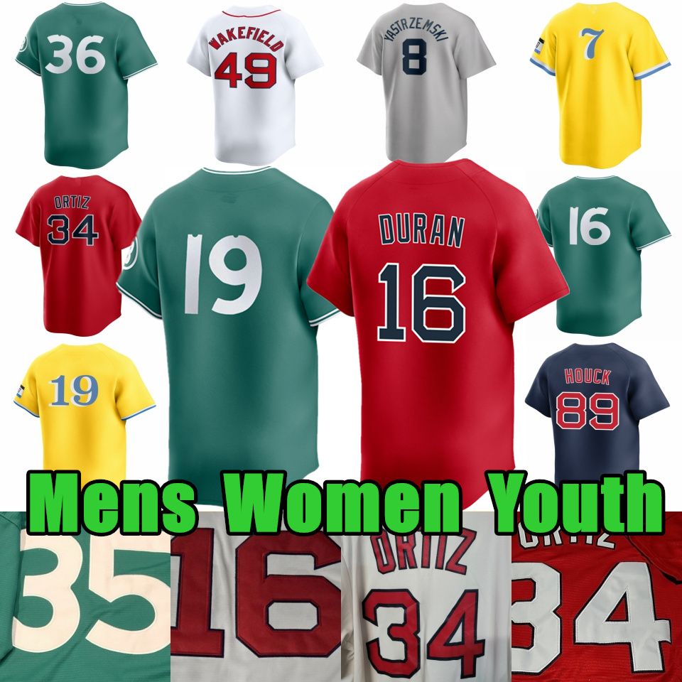 Roman Anthony Jarren Duran Baseball Jersey Trevor Story David Ortiz Garrett Crochet Tim Wakefield Brayan Bello Rafaela Boston Campbell Red Sox Triston Casas