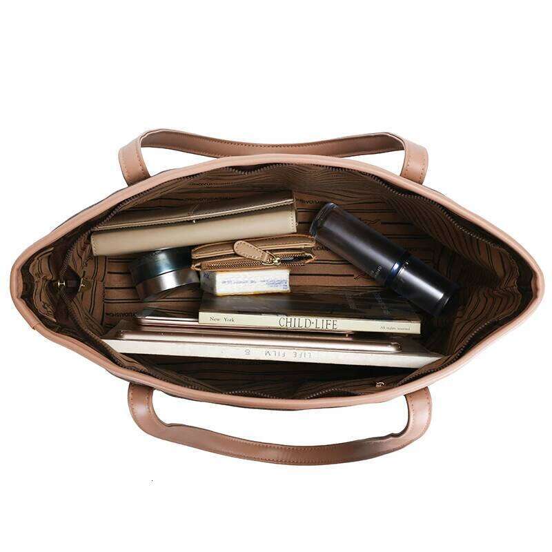 Tote bag for women, stylish check pattern, 2025 new model, large capacity, single shoulder bag, crossbody, Korean version, print XJ260306