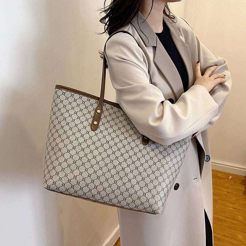 Large Capacity Shoulder Women's PU Leather Handbag for Commuting and Casual Use Versatile Tote Bag XJ260306