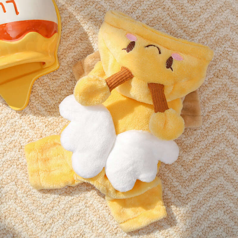 Famous brand Fleece Lined Flannel Four Legged Clothes for Pets Dogs Autumn Winter Warm Clothing Supplies Bee British Shorthair Short Cats pupakaIK