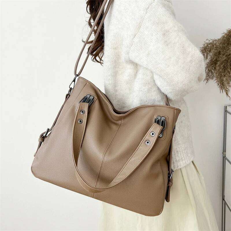 Large Capacity Women PU Leather Handbags Tote Messenger Casual Female Zipper Shoulder Bags Fashion Ladies Big Crossbody Bag XJ260306