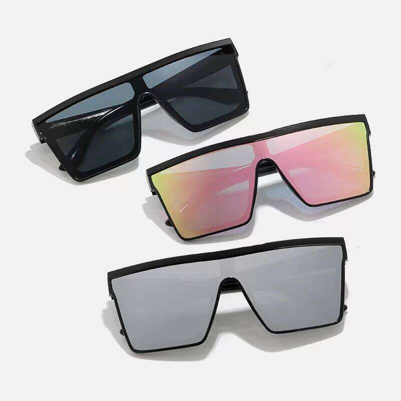 2PCS Box Fashion Trendy Cycling Driving Ins Sunscreen Sunshade Integrated Sunglasses 88211914 Z260306