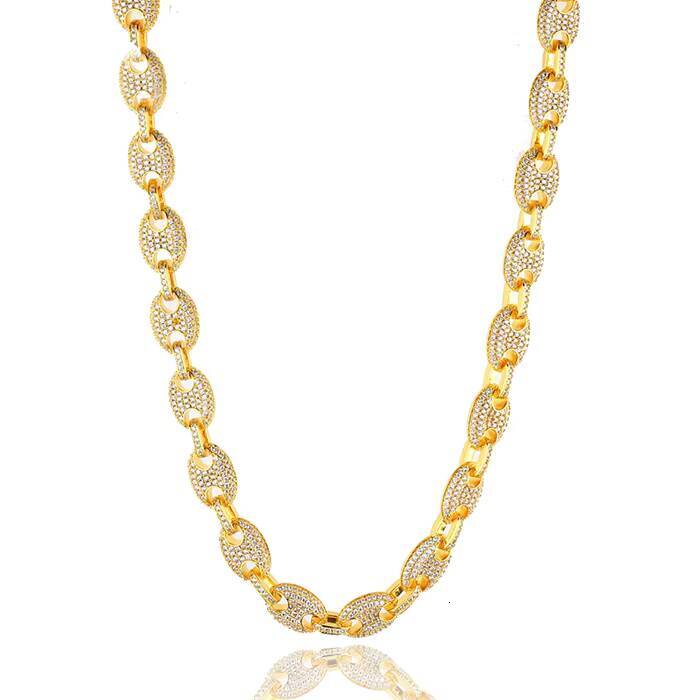 Hip Hop Mens Necklace Quality 5A Zircon Pig Nose with Cuban Link Chain Fashionable Jewelry for Weddings and Gifts