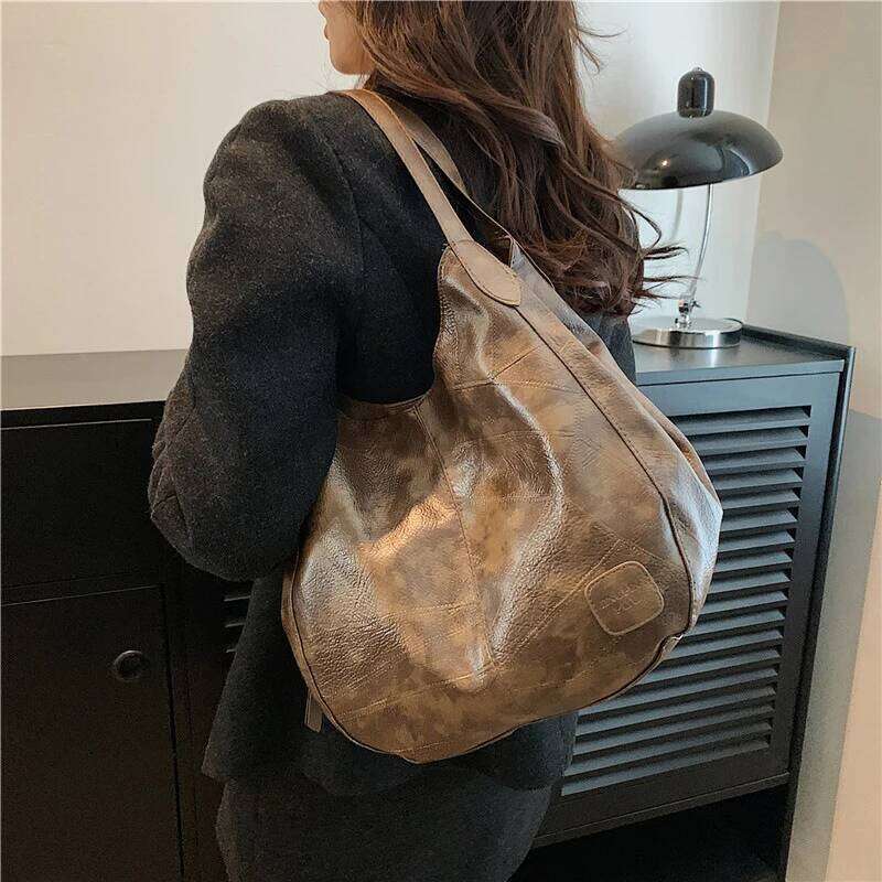 Womens Hand Soft PU-Leather Shoulder Bags Ladies All-Matching Shopping Dating Large Capacity Crossbody Bag Gift XJ260306