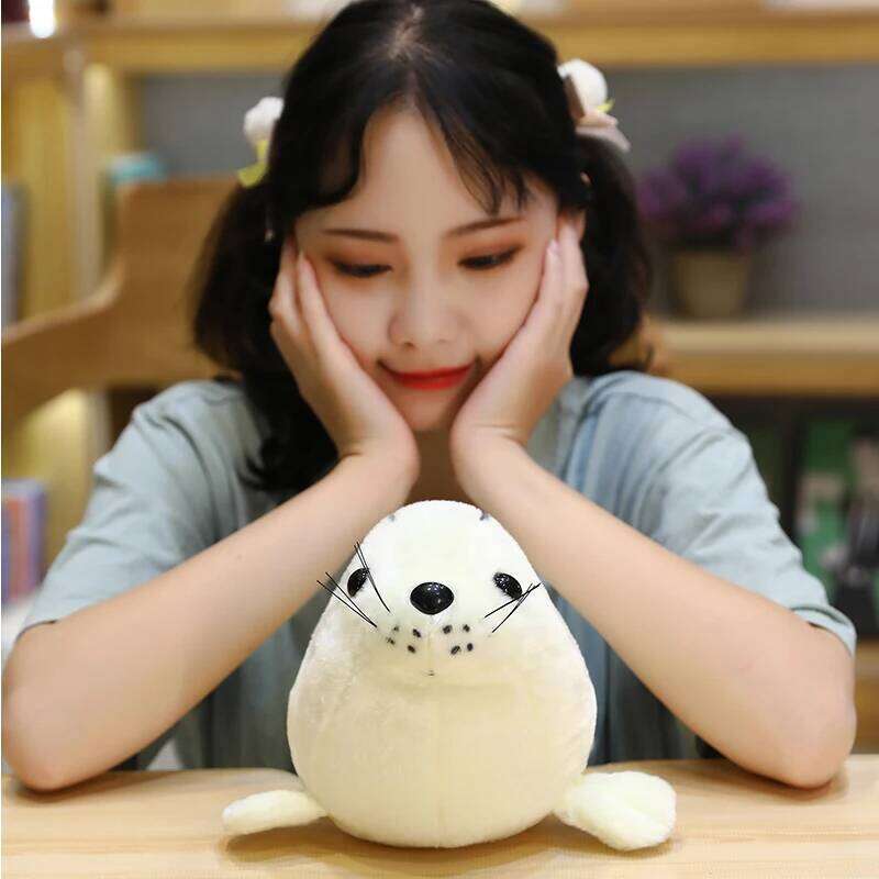 24/28cm World Animal White Sea Lion Seals Plush Doll Cute Cartoon Polar Bear Panda Stuffed Toy For Children Kids Girls R260908 - view 5