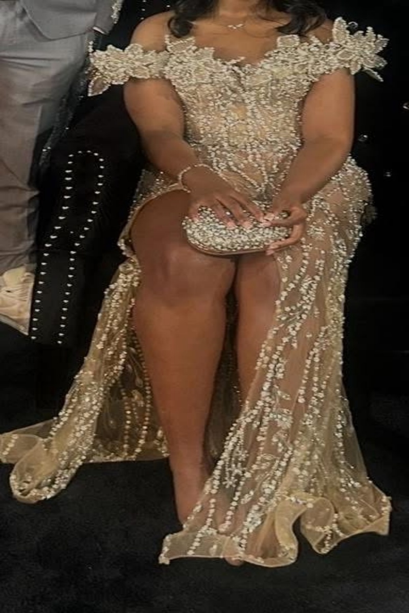 2K26 Champagne Prom Dress 2026 Mermaid Prom Dress Illusion Crystals Florals Evening Dresses For Black Women Birthday Party Formal Receiption Gowns Dre