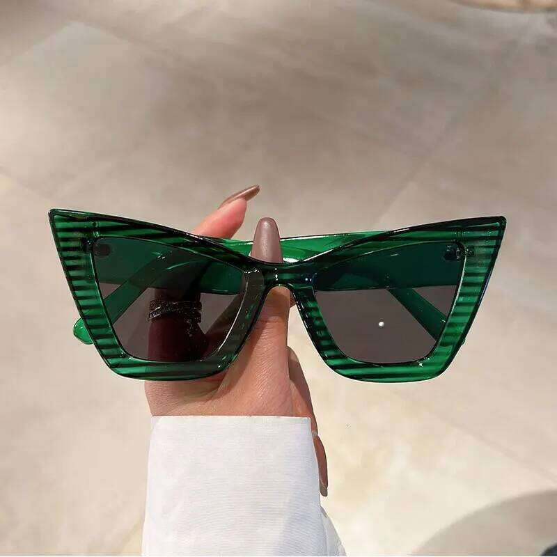New Simple Cat Eye Full Frame Shades Trendy Fashion Colorful Female Hip-hop Eyewear Popular Brand Lady UV400 Sunglasses Z260306