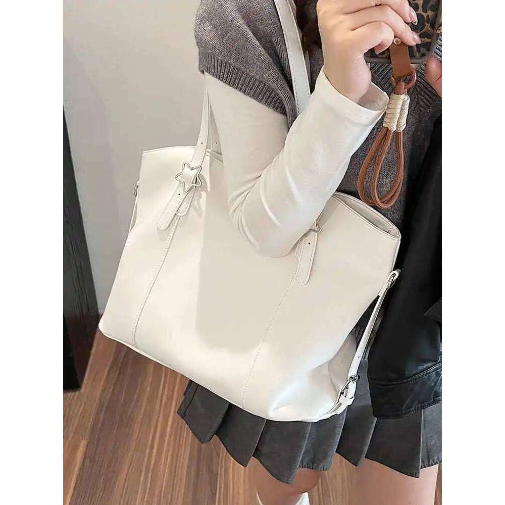 Retro Commuter Tote for Women Korean Autumn Winter New Fashion Large Capacity Underarm Bags Luxury Soft PU Shoulder Bag XJ260306