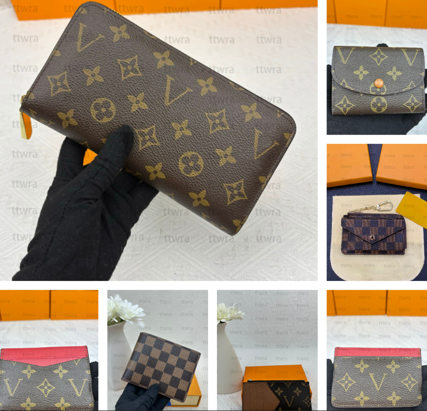 Designer Wallets Men And Womens Holder Card Wallet Change Classic Coin Purse Zipper Bag ID Clip Gift