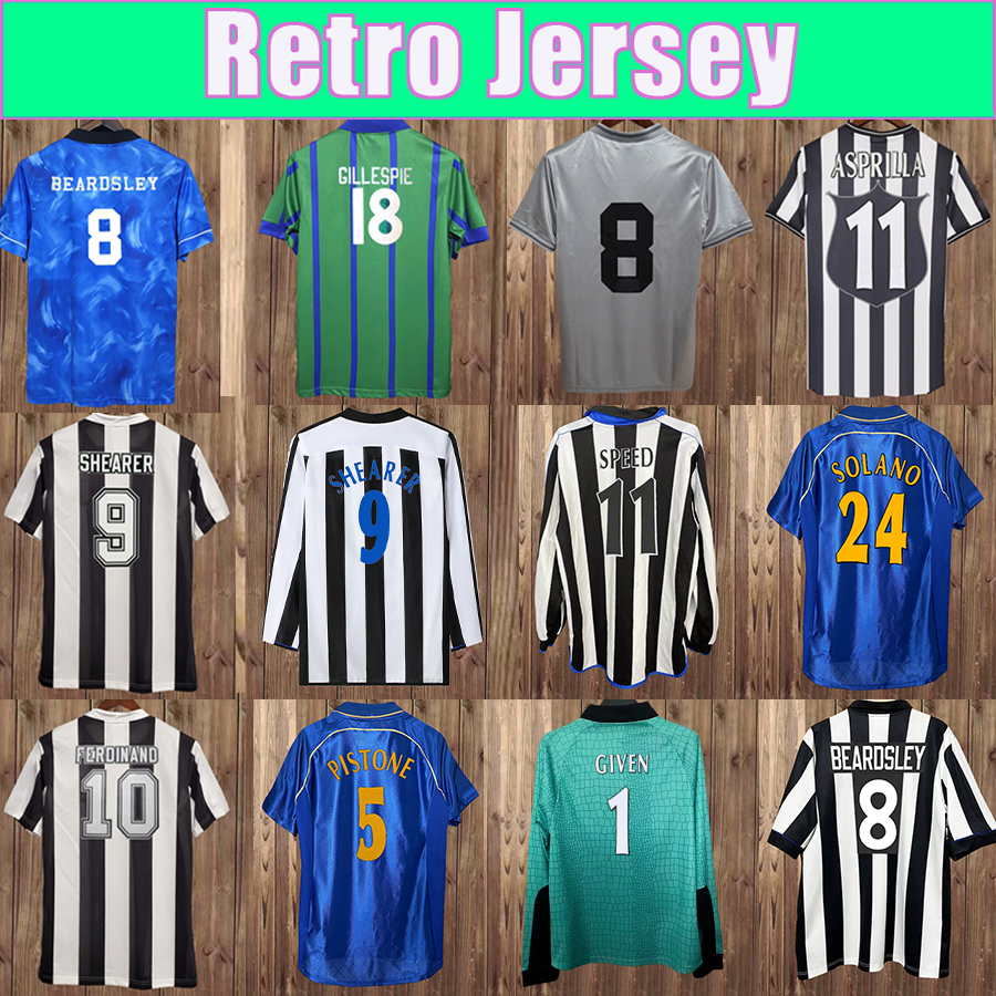 1995 2006 SHEARER Mens Retro Soccer Jerseys FERDINAND PISTONE WOODGATE KLUIVERT ELLIOTT BEARDSLEY Home Away 3rd Vintage Football Shirts