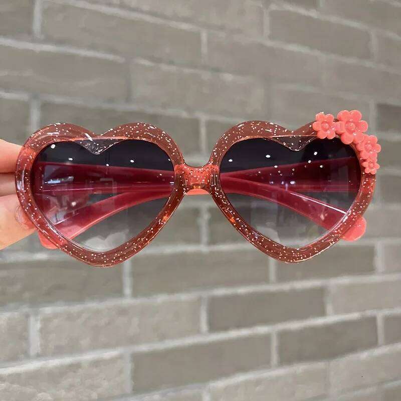 Girls Boys Cute Cartoon Flower Sunglasses Outdoor Sun Children Lovely Vintage Glasses Protection Classic Kids Eyewear Z260306
