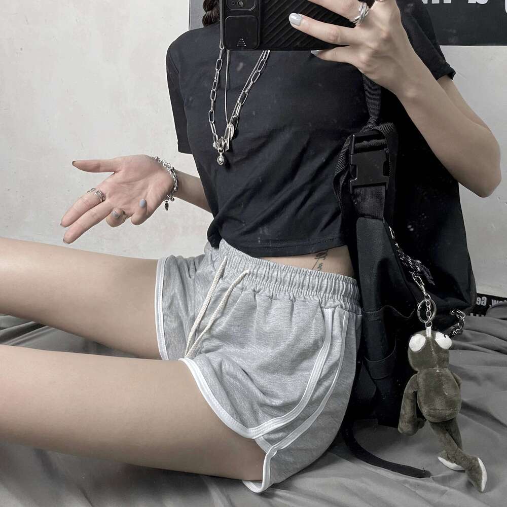 Korean of retro casual comfortable fabric elastic high waist women shorts XJ260306