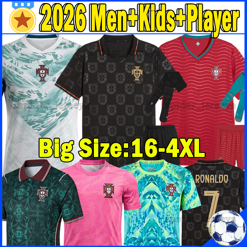 XXXL 4XL 2026 Portugal national football team Soccer Jerseys 26 27 Portuguese JOAO FELIX B.FERNANDES RAMOS Player Version Football Shirts Goalkeeper Men Kids Kits